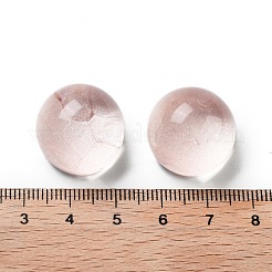 半透明樹脂デコデンカボション  半円/ドーム  ピンク  20x16x7mm&nbsp;LS-CRES-M001-08A-03