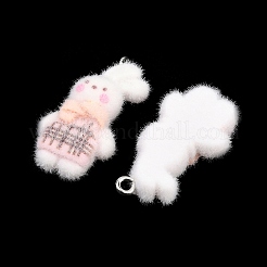 Flocking Opaque Resin Pendants&nbsp;LS-RESI-P053-04A-P