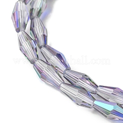 Transparent Electroplate Glass Beads Strands&nbsp;GLAA-K064-05A-HR01