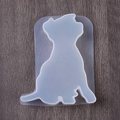 Diyのシリコーンキャンドル型  シルエットキャンドル作り用  ホワイト  犬  13.2x10.9x2.6cm&nbsp;SIL-Z020-06D