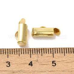 真鍮製コードエンドパーツ  カドミウムフリー＆鉛フリー  コラム  24KGP本金メッキ  10x4mm  穴：1mm  内径：3mm&nbsp;FIND-Z039-22B-G