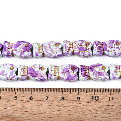 スプレープリント合成ターコイズビーズ連売り  魚  紺碧  19~20x11x6mm  穴：1.2~1.4mm  約20個/連  14.96~15.16''（38~38.5センチメートル）&nbsp;TURQ-T004-16E