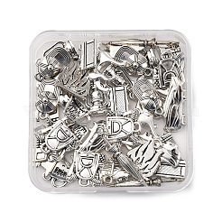 50pcs10スタイルチベットスタイルアロイペンダント  ハイキングアドベンチャーテーマ  アンティークシルバー  13~35x6~25x2~7mm  穴：1.2~2.5mm  5個/スタイル&nbsp;FIND-FP0001-29
