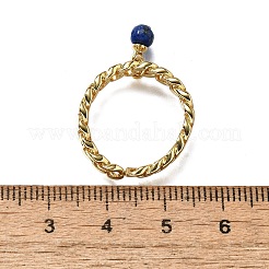 Brass Curb Chain Cuff Rings for Women&nbsp;RJEW-Z085-03G-07