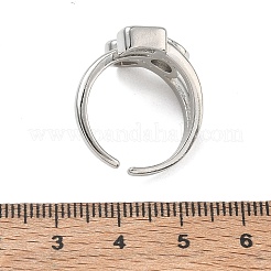 Brass Pave Cubic Zirconia Earrings Cuff Open Rings&nbsp;CU-CBAC7F3-01P