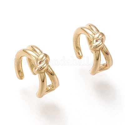 Brass Cuff Earrings&nbsp;X-EJEW-F255-05G-1