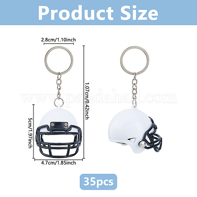ABS Plastic Helm Keychains&nbsp;KEYC-WH0025-091-1