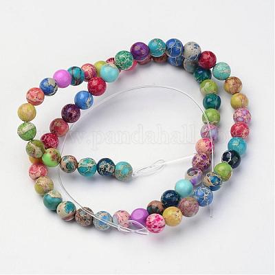 Natural Imperial Jasper Beads Strands&nbsp;G-I122-6mm-14-1