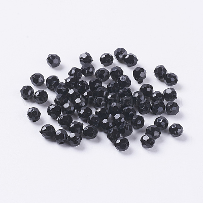 Opaque Acrylic Beads&nbsp;PAB6mmY-1-1