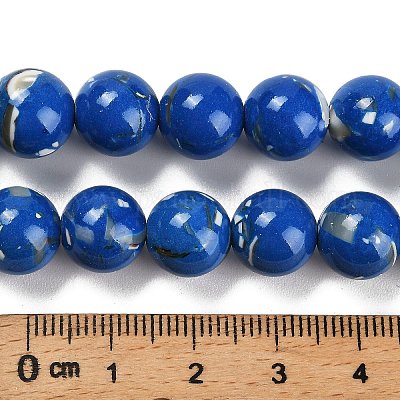 Assembled Synthetic Stone and Trochus Shell Beads Strands&nbsp;G-B128-08D-05-1