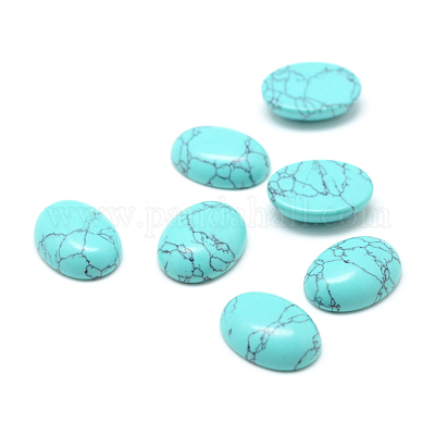 Dyed Synthetic Turquoise Gemstone Cabochons&nbsp;G-T020-18x25mm-20-1