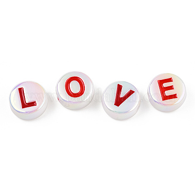 UV Plating Enamel Acrylic Beads&nbsp;PACR-N015-01F-1