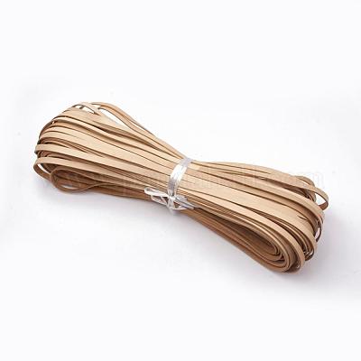牛革コード  バリーウッド  5x2mm  約100ヤード/バンドル（300フィート/バンドル）&nbsp;WL-Q007-5x2-43-1