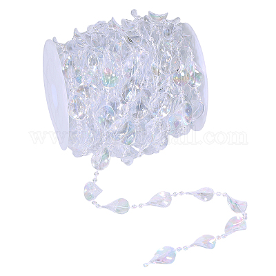 Acrylic Beads Chains&nbsp;CHAC-WH0001-06-1