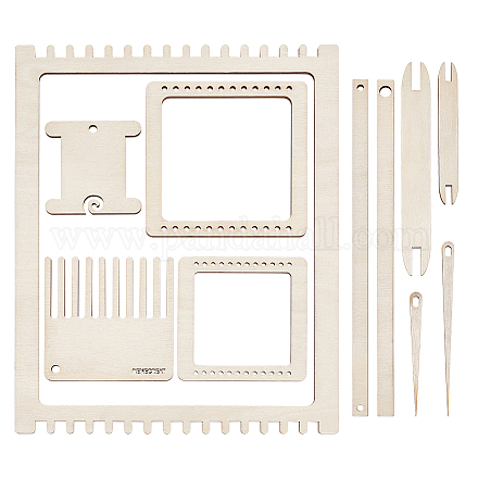 木製編み機キット  長方形&nbsp;TOOL-WH0155-76A-1