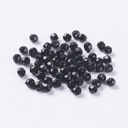 Opaque Acrylic Beads PAB6mmY-1-1