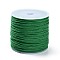Macrame Cotton Cord, Braided Rope, with Plastic Reel, for Wall Hanging, Crafts, Gift Wrapping, Green, 1.2mm, about 54.68 Yards(50m)/Roll