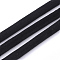 Velvet Cord, Black, 6mm, about 54.68 yards(50m)/bundle