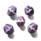 Vintage Style Glazed Ceramic Porcelain Beads, Faceted Bicone, Medium Purple, 11.5x10mm, Hole: 2mm