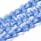 Transparent Glass Beads, Faceted, Butterfly, Cornflower Blue, 8x10x6mm, Hole: 1mm