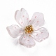 アクリルカボション  花  透明  20x21x5mm&nbsp;SACR-E002-17-2