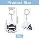 ABS Plastic Helm Keychains&nbsp;KEYC-WH0025-091-2
