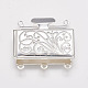 Brass Multi-strand Box Clasps&nbsp;kk291-S-2