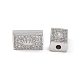 Brass Micro Pave Clear Cubic Zirconia Beads&nbsp;KK-E068-VB461-1