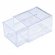 ポリスチレンプラスチックビーズ貯蔵容器  長方形の引き出し  透明  19.4x15.2x11.5cm&nbsp;CON-N011-042-6