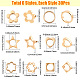 180Pcs 6 Styles 2-Hole CCB Plastic Beads Frame&nbsp;CCB-SP0001-10G-2