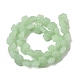 透明ガラスビーズ連売り  蓮  薄緑  10x14x7mm  穴：0.8mm  約38個/連  14.17インチ（36cm）&nbsp;GLAA-F114-01I-2