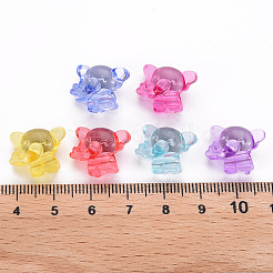 透明なアクリルビーズ  象  ミックスカラー  14x17x10mm  穴：2mm  約550個/500g&nbsp;TACR-S154-48B