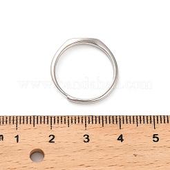 ロジウムメッキ 925 スターリングシルバーの調節可能なリング  プラチナ  十二星座  レオ  2mm  内径：16mm&nbsp;RJEW-S397-01P-07