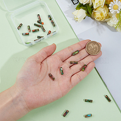 1連売り合成ゴールドラインインペリアルジャスパービーズ連売り  染め  コラム  カラフル  13x4mm  穴：0.7mm  31個/連  15.75インチ（40cm）&nbsp;G-PA0001-60