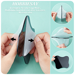 4Pcs 2 Colors Irregular Acrylic Cup Mats&nbsp;FIND-HY0002-66