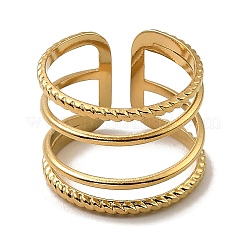 304 Stainless Steel Open Cuff Rings&nbsp;RJEW-Z018-07G