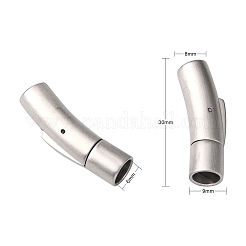変色しにくい304ステンレススチール製バヨネット留め具  チューブ  艶消し  ステンレス鋼色  30x8x9mm  穴：6mm&nbsp;LS-STAS-F131-22P