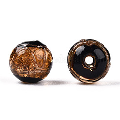 Handmade Gold Sand Lampwork Beads&nbsp;LAMP-T019-12mm-02