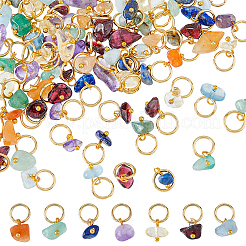 12 Sets Natural Stone Nuggets Charms&nbsp;PALLOY-FH0008-72G