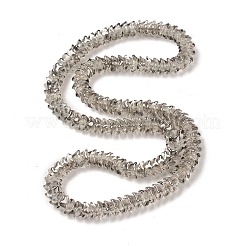 電気メッキ透明ガラスビーズ連売り  花  ミックスカラー  12x11x7mm  穴：1.2mm  約134個/連  24.80インチ（63cm）&nbsp;EGLA-L044-J