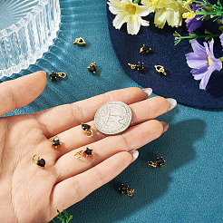 12Pcs 2 Styles Brass Micro Pave Cubic Zirconia Charms&nbsp;KK-TA0008-70D