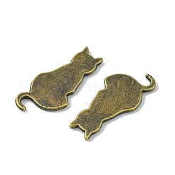 合金子猫カボション  UVレジンDIY用  エポキシ樹脂  プレスジュエリー  猫のシルエット  アンティークブロンズ  17x8x1mm&nbsp;PALLOY-WH0051-01AB-06