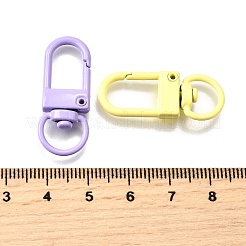 スプレー塗装合金スイベルクラスプ  スイベルスナップフック  ミックスカラー  32x12x5.5mm  穴：6x9mm&nbsp;PALLOY-A022-04