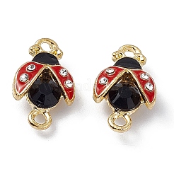 Alloy Jet Rhinestones Connector Charms&nbsp;FIND-A024-12G