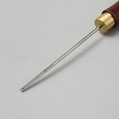 木製アウルプリッカー縫製ツール  穴加工工具  鉄と  パンチミシン用ステッチレザークラフト  暗赤色  208x28.5mm&nbsp;TOOL-WH0059-071A