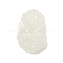 Natural White Jade Carved Pendants&nbsp;G-S384-01A