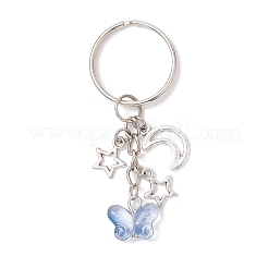 Transparent Baking Paint Glass Keychains&nbsp;KEYC-JKC01284