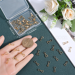 60Pcs 2 Size Brass Ice Pick Pinch Bails&nbsp;KK-BBC0010-09
