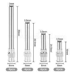 Stianless鋼の分配針  ステンレス鋼色  50x6x6mm  ピン：2.5mm  穴：1.5mmと4mm  16個/箱&nbsp;STAS-BC0001-08P