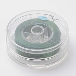 日本の環境に優しい染めフラット弾性クリスタルストリング  弾性ビーズ糸  ストレッチブレスレット作り用  フラット  グリーン  0.6mm  約60m /ロール（65.62ヤード/ロール）&nbsp;EW-F005-0.6mm-10